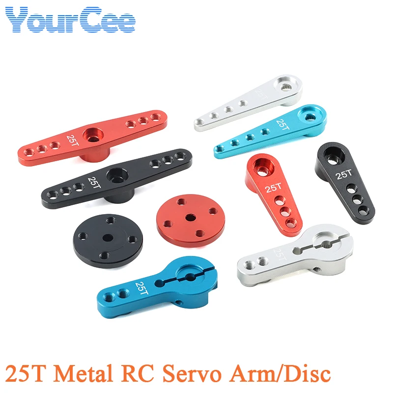 5Pcs/1Pc 25T Metal Servo Arm Disc M3 Aluminum Alloy Horn Single Steering Arm for RC Robot Boat Metal Servo Accessories