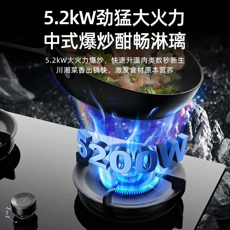 Household Dual-Burner Embedded Gas Stove for Liquefied Petroleum Gas and Natural Gas。