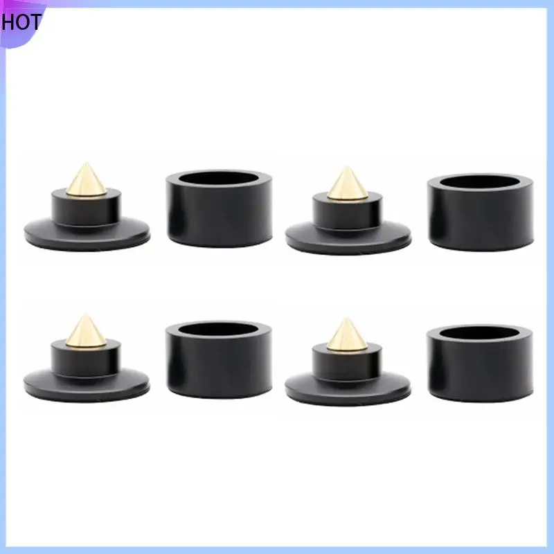 B45C 4세트 쇼크 스파이크 스프링 댐핑 패드 KTV 무대 스피커 알루미늄 절연 알루미늄 블랙