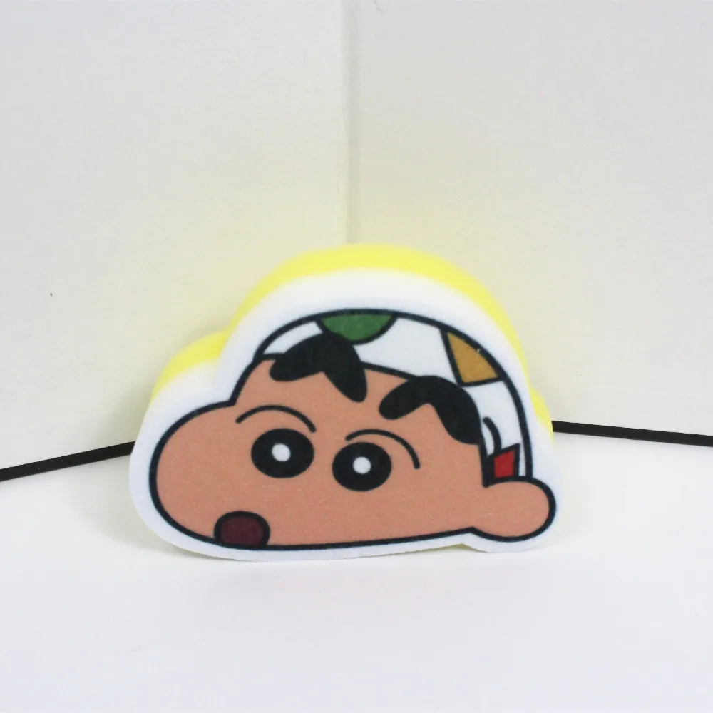 New Kawaii Crayon Shin chan Cleaning Brushes Anime Cute Home Kitchen Cleaning Sponge Brush