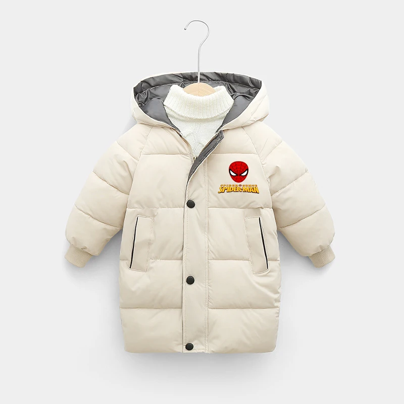 سترة شتوية للفتيات المراهقات من Marvel Spiderman، مقاس نحيف، لون سادة، معطف دافئ بغطاء للرأس للأطفال #1