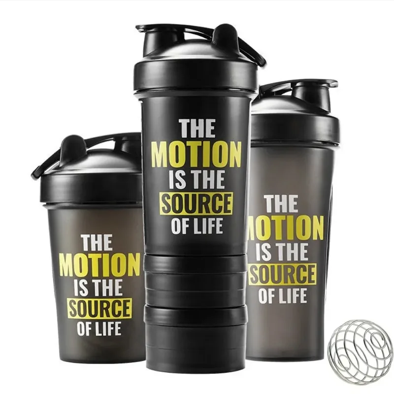 Shake Cup for Meal Replacement Fitness Sports Water Bottle Large Capacity Portable Protein Cup With Measurement Markings