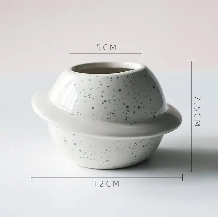 Plant Pot Creative Planet Ceramic Succulent Pot Round Planters Desktop Small Flower Pots Plant Flower Container Desktop Decor