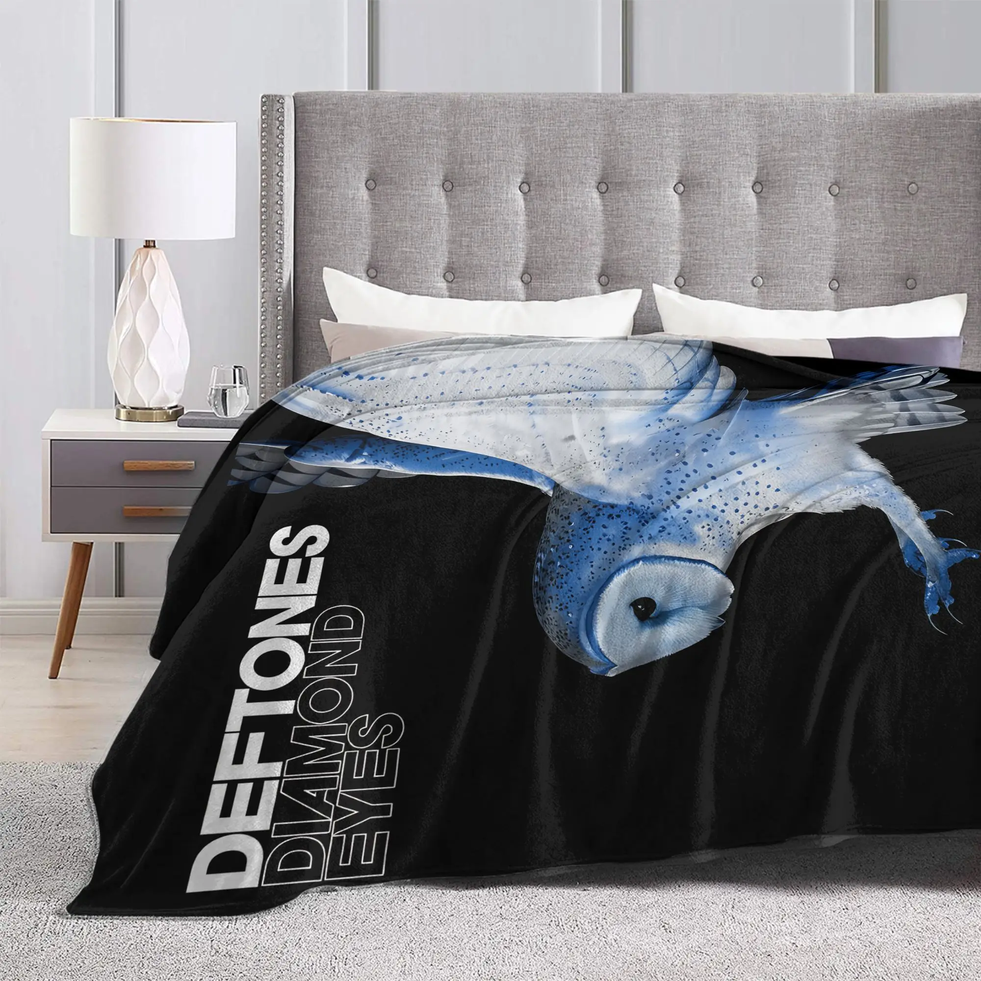 Deftones Metal Band Warm Soft Blanket  Picnic Plush Throw Blanket Pattern Couch Chair Flannel Bedspread Sofa Bed Cover