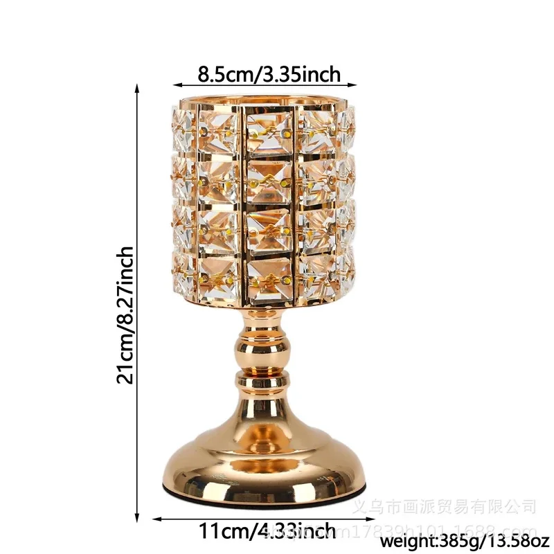 3D Candle Luxury Crystal Candle Holder Eur High Foot Stand Elegant Table Decor Craft Candle Cup Dinner Parties Decor Prop New view 6