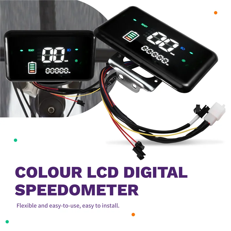 B04C-Color لسكوتر كهربائي دراجة E-Bike 48V-72V عداد السرعة الرقمي شاشة LCD #3