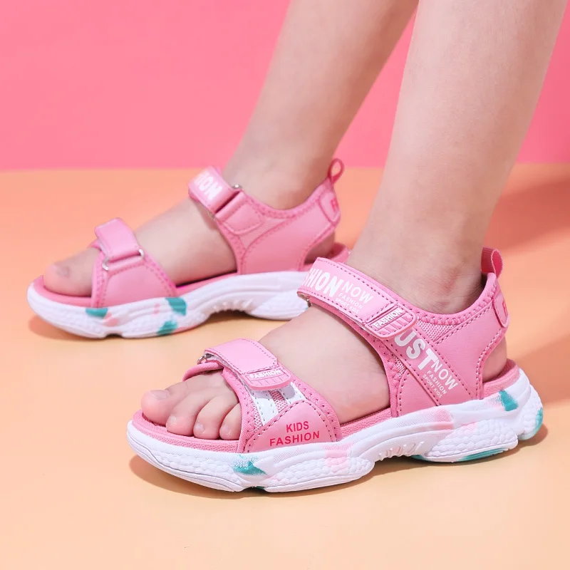 Sandali per ragazze sandali per neonate leggere scarpe Casual per bambini scarpe da spiaggia per bambini antiscivolo scarpe da principessa rosa