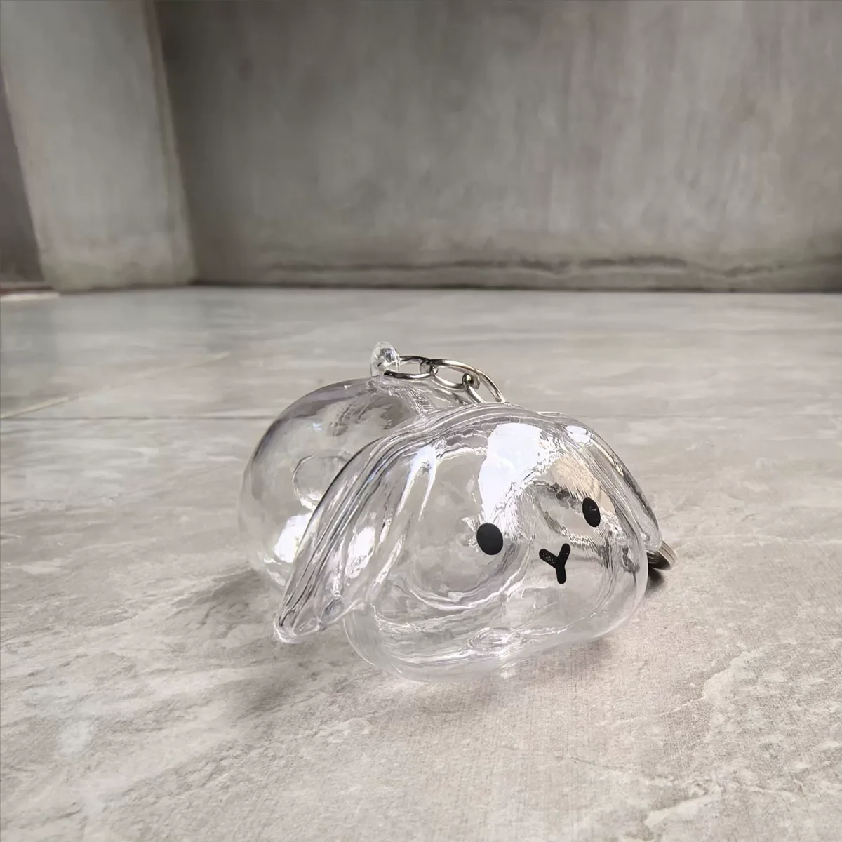 Transparente Andenkenflasche aus Kaninchenhaar, Aufbewahrungskapsel für Tierhaare, Schlüsselanhänger, durchdachtes Geschenk für Kaninchenliebhaber und Besitzer – Detail 5