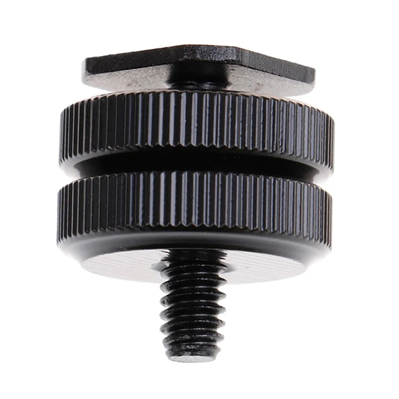 1/4 Hot Shoe Mount Phone Holder Dual Nut Cold Shoe Adapter Bracket Accessories Camera Adapter Mount Accessories Parts