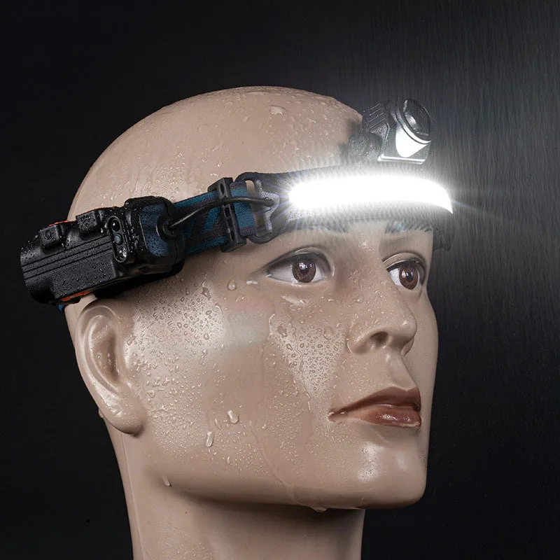 XPG+COB Zoom Induction Headlamp Built-in Battery USB Rechargeable Multifunction Waterproof Head Flashlight For Camping Fishing ﻿