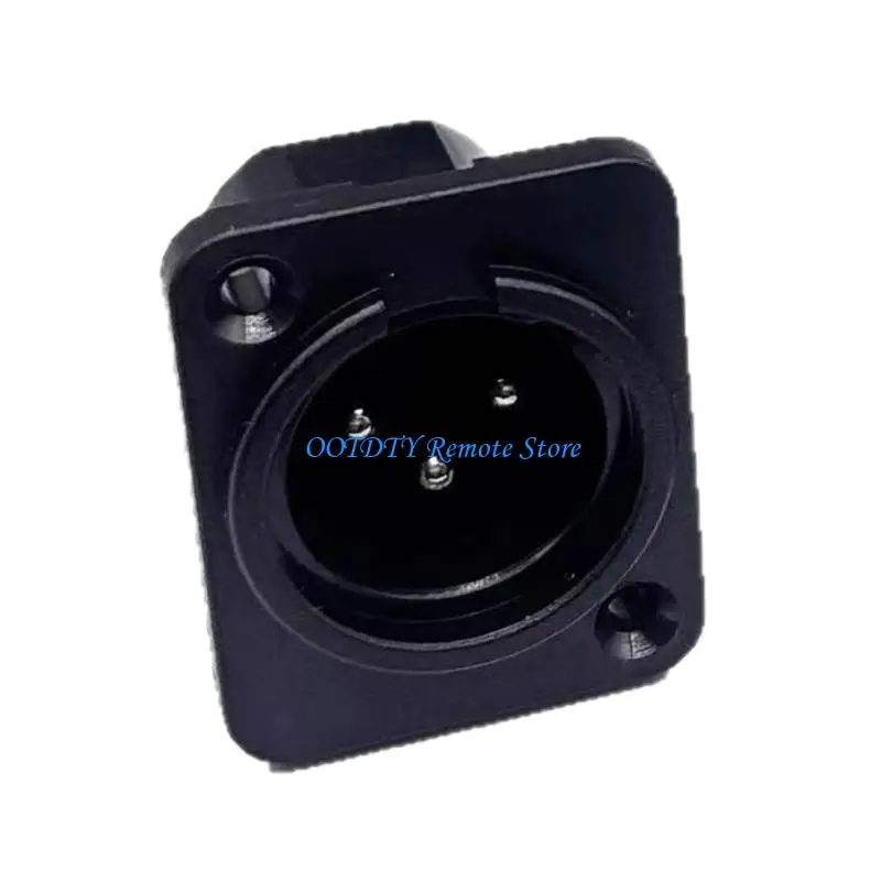  3Pin XLR Straight Terminal Panel Mount Connector ABS Alloy Auditory Adapter For Studio Live Performances