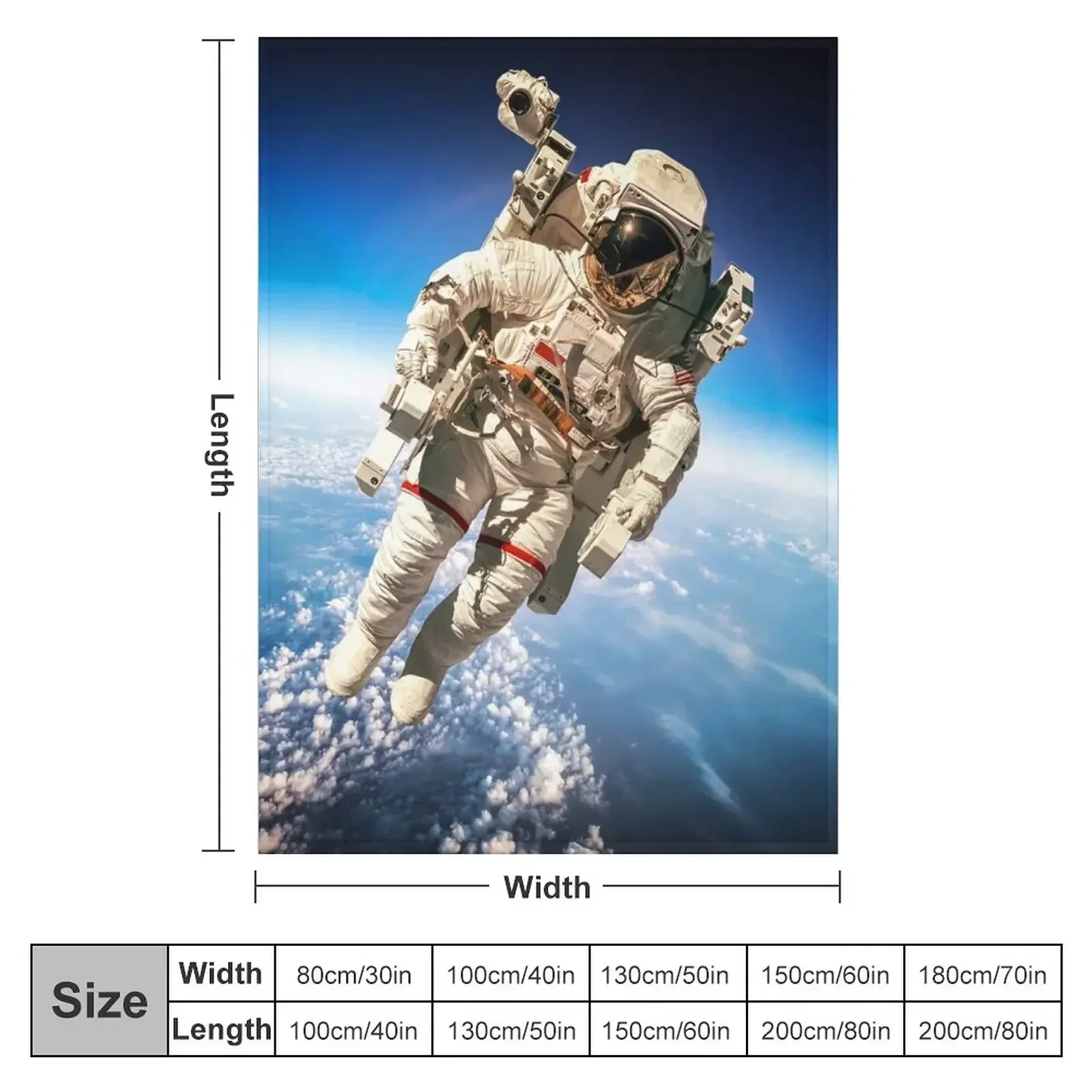 Astronaut in orbit Throw Blanket Hairy Decorative Sofa manga Extra Large Throw Beach christmas gifts Blankets