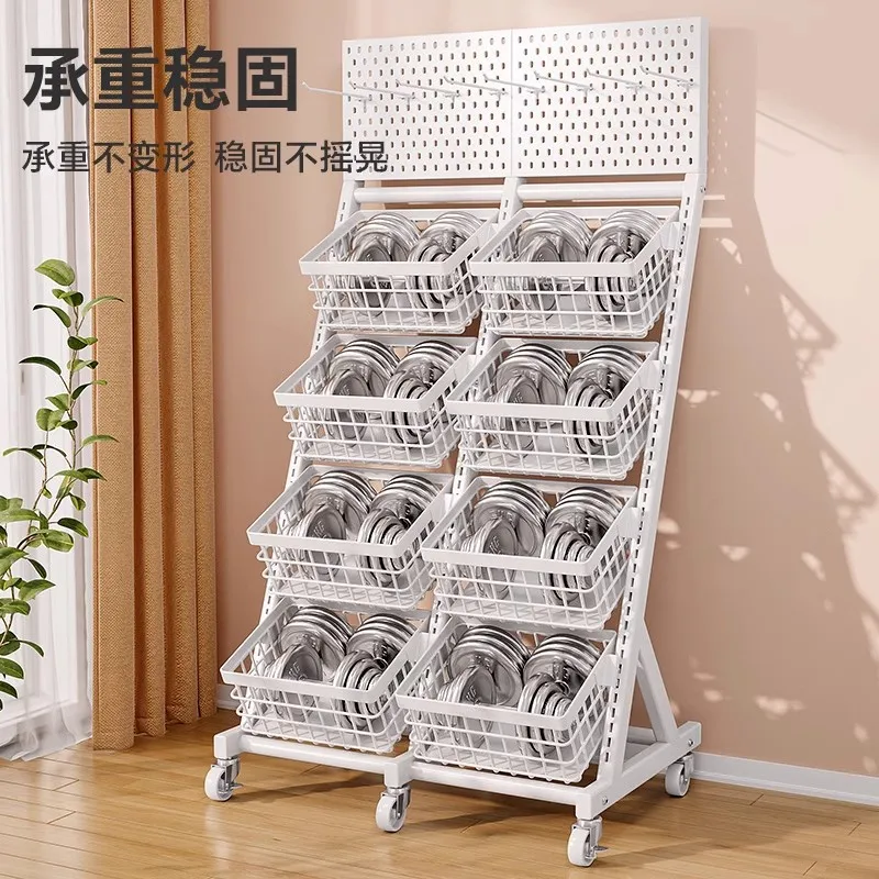 Supermarket shelves Multi-layer shelves Commercial snack racks Convenience stores Small food and beverage display racks Cart