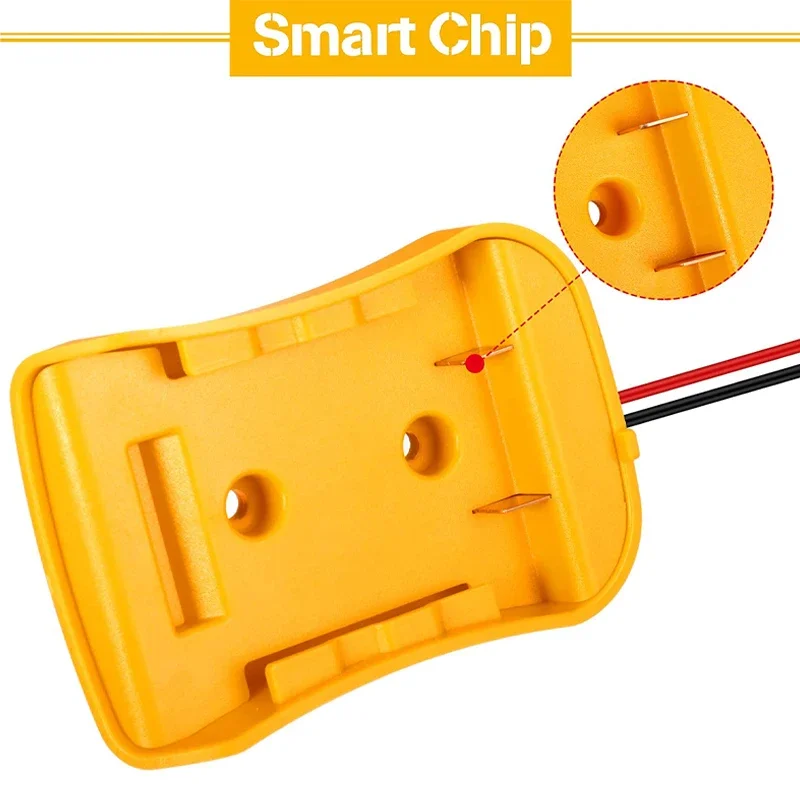 Adaptador de batería para Dewalt, adaptador de potencia máxima de 18V/20V, conector convertidor de batería DIY, 12 AWG, herramientas eléctricas para