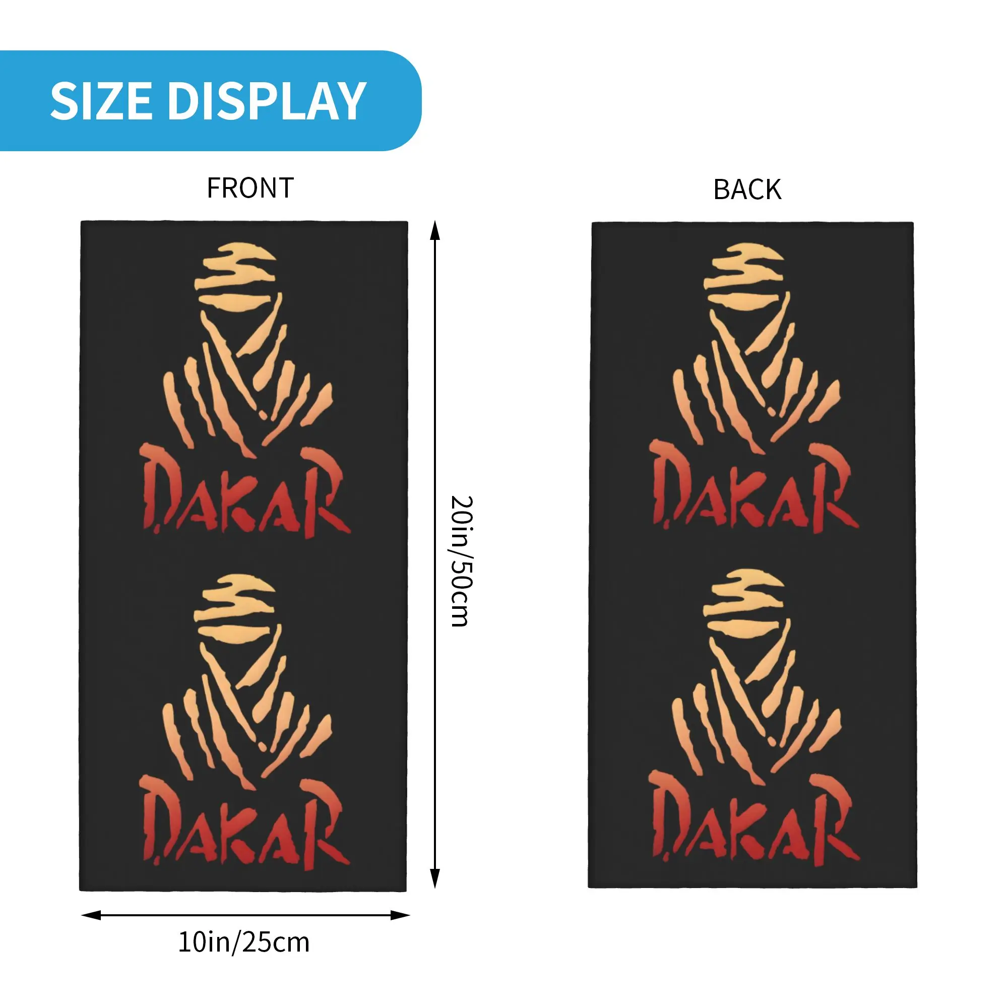 Custom D-Dakares Logo Winter Headband Neck Warmer Women Men Hiking Cycling Tube Scarf  Face Bandana Gaiter