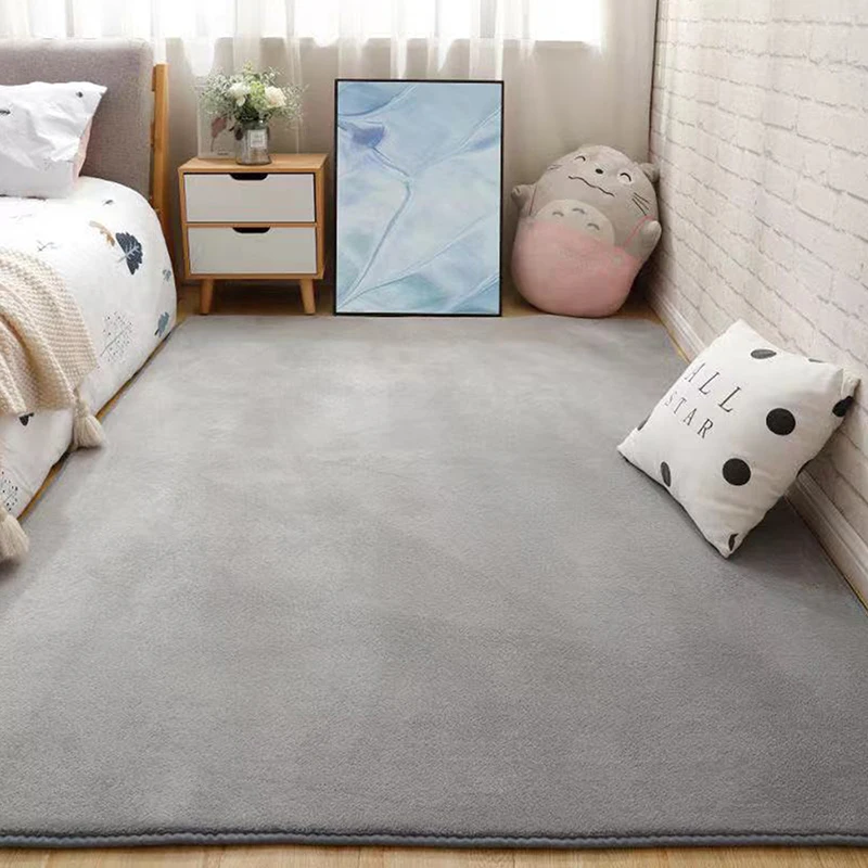 

Wholesale Coral Velvet Short Hair Carpet Bedroom Living Room Thickened Carpet Bed With Tatami Coffee Table Mat