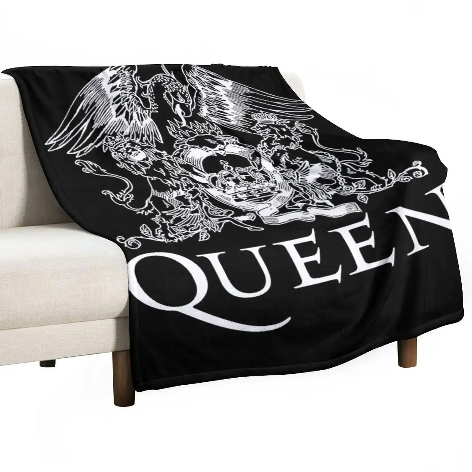 BAND QUEEN Throw Blanket Soft Plaid Multi-Purpose Blankets