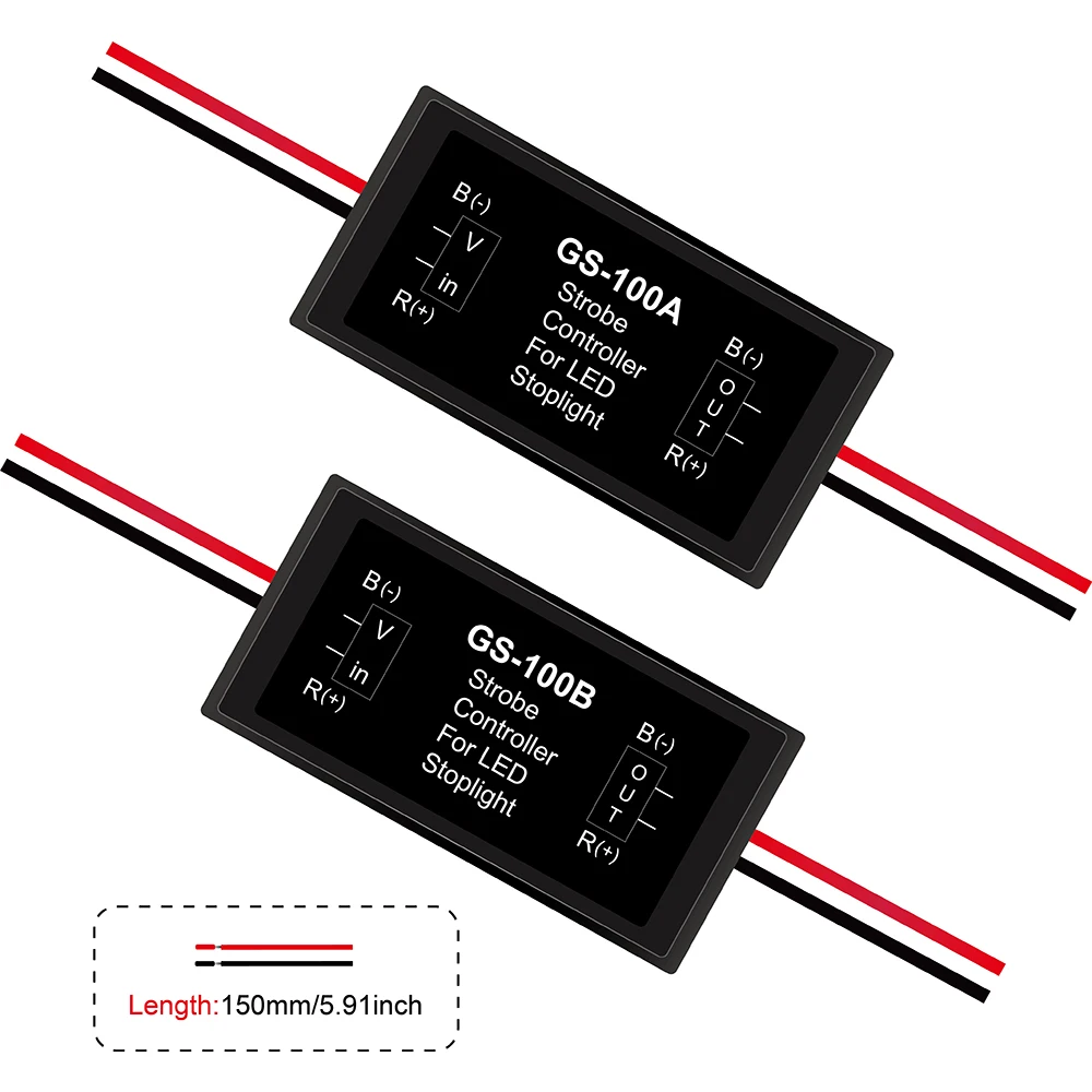 Car Light Control Motorcycle LED Brake Light Controller Strobe Flasher GS-100A Tail Lamp Safety Prompt Module