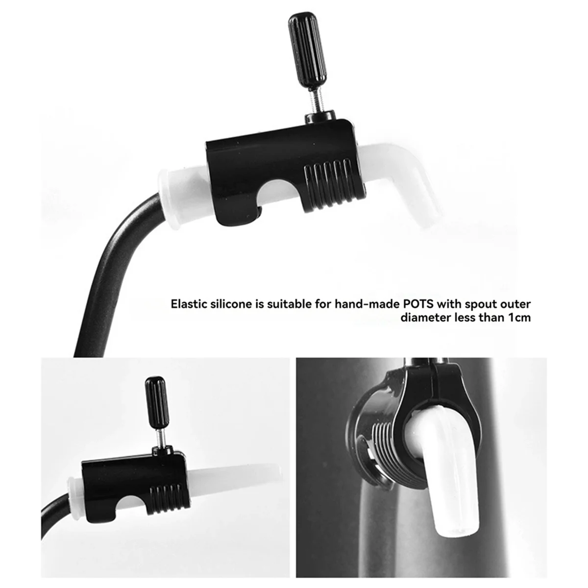 Bico para cafeteira feito à mão, regulador de fluxo de café, silicone, boca estreita, regulador de fluxo branco