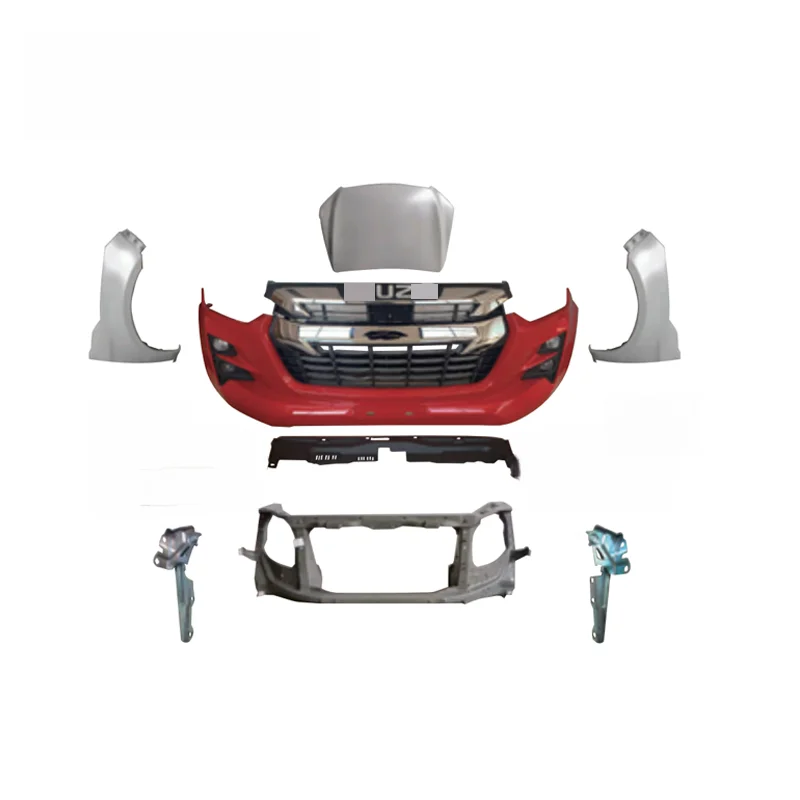 

FOR ISUZU D-MAX 2012 CHANGE to 2021 BODY KIT Include Front and Rear Bumper Assembly with Grille Hood Auto Lamps