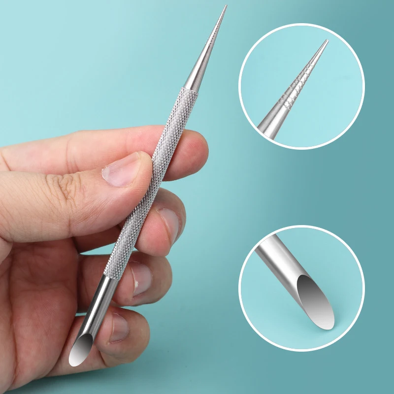 Double-ended Stainless Steel Cuticle Pusher Nail Art Polish Gel Remover Manicure Sticks Tool for Nail Art Manicure Tools