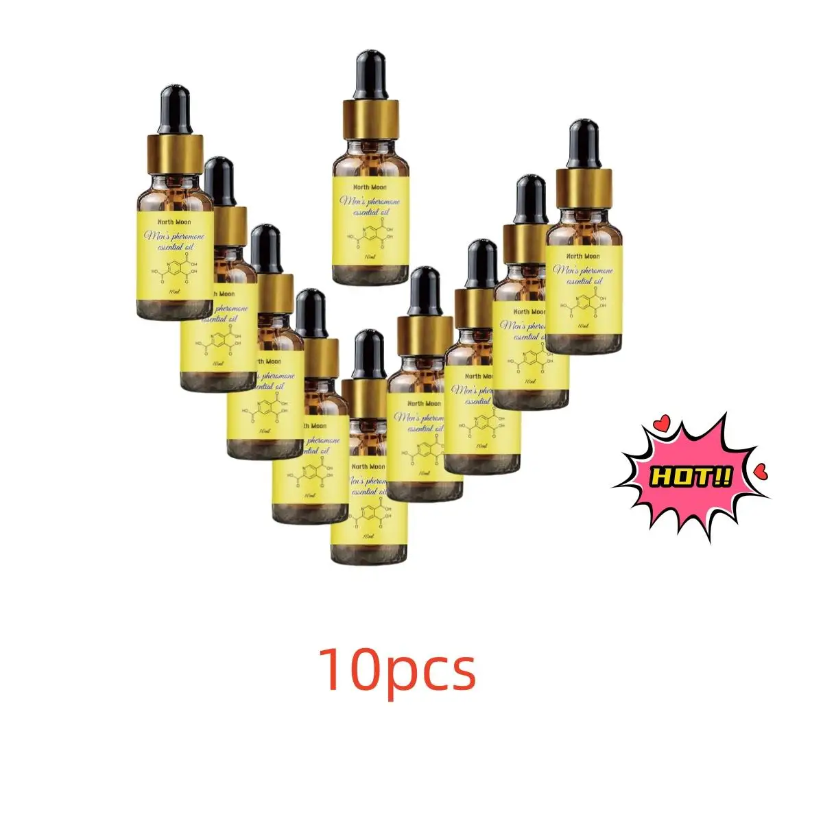 10 buah minyak esensial infusi pheromon 10ml, minyak feromon untuk pria untuk menarik wanita, minyak wangi uniseks, minyak feromon, penghilang bau