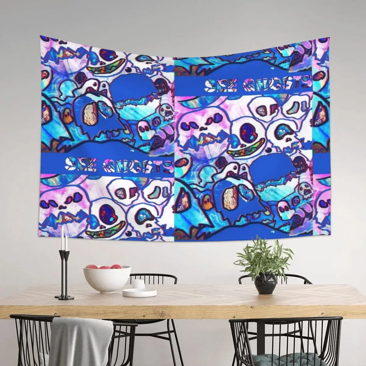 

Kids See Ghost Kanye and Kid Cudi fan art tee Tapestry Tapete For The Wall Bedrooms Decor Aesthetics For Room Tapestry