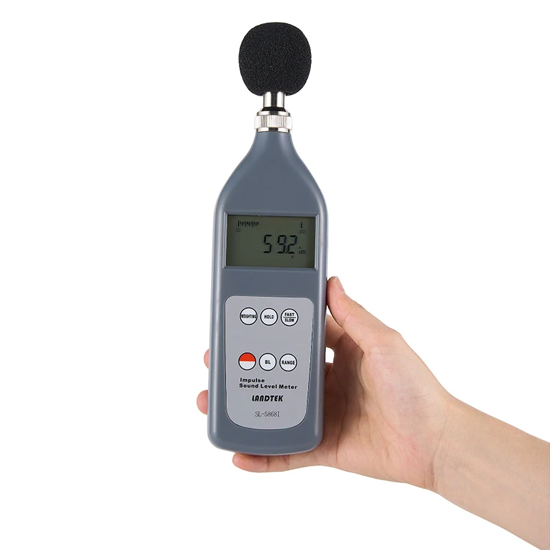 SL-5868I Digital Sound Level Meter Impulse Sound Level Meter 25dB(A)~130dB (A)A, C, and Lin Noise Meter Chanting Meter