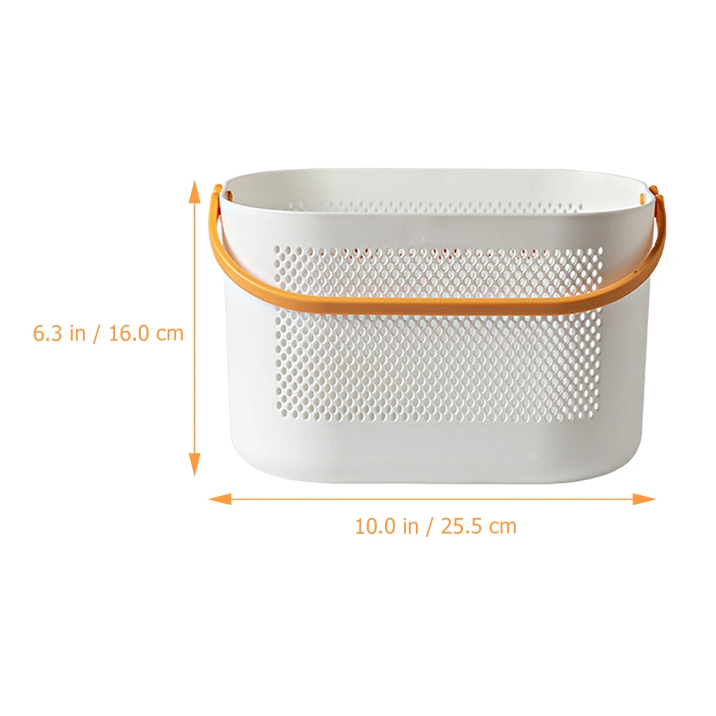 

Shower Plastic Storage Basket With Handles Portable Bathroom Organizer Pantry Basket For Travel Home Small Space Tidy