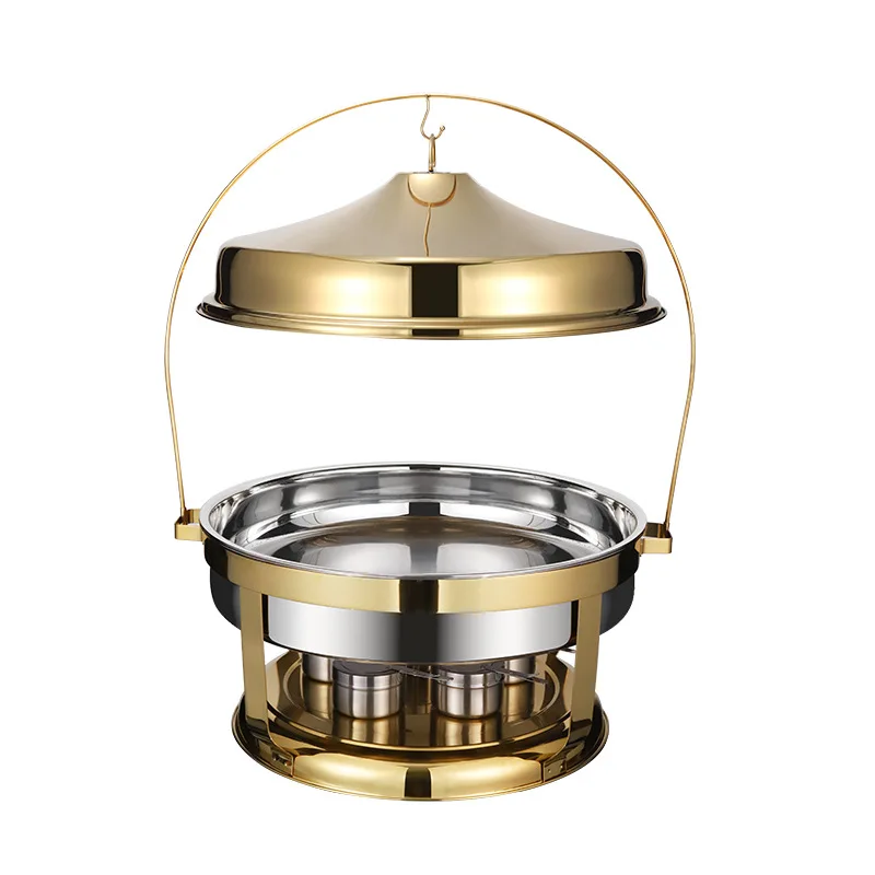

Cross-border supply, stainless steel buffet stove, hotel restaurant hanging lid alcohol stove