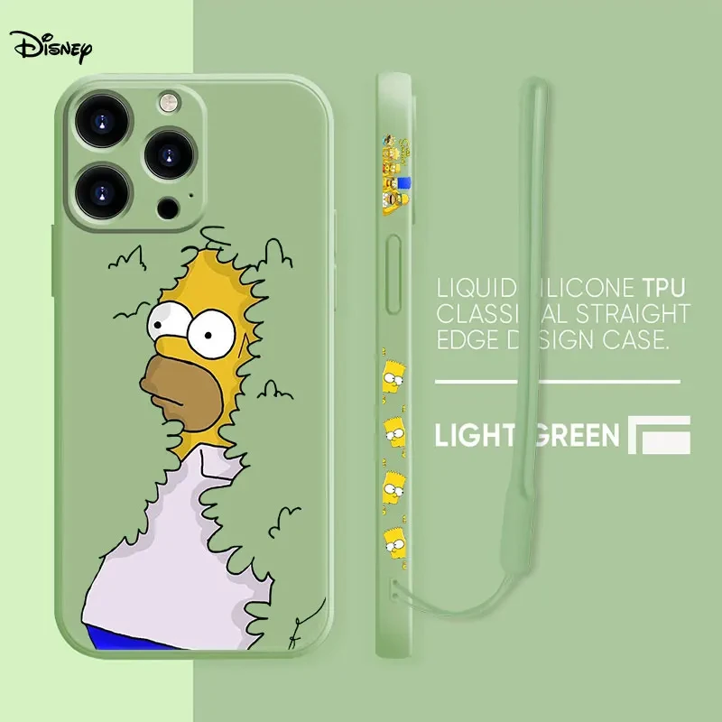 Homer Marge Simpson Phone Case For iPhone 15 14 11 Pro Max 13 12 Mini XR X SE 7 8 6 Silicone  Protective Cover Candy Fundas