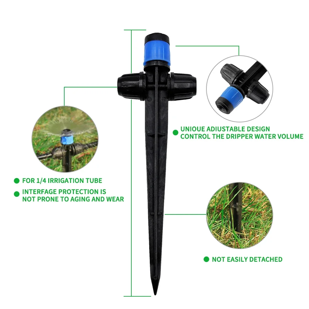 10 30Pcs 8 Hole All Round Scattering Watering Spikes Garden Sprinkler Dripper for Plant Irrigation Supplies Outdoor Use