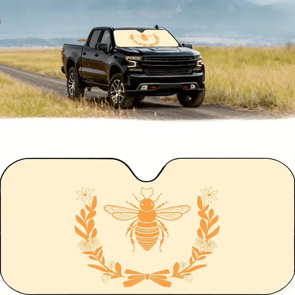 

Солнцезащитный козырек Bee Botanical: многоразовый, из алюминиевой фольги, с УФ-защитой, трехслойная теплоизоляция, ветрозащитный экран