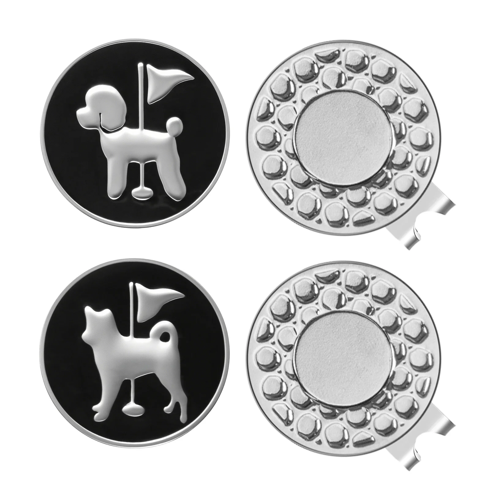 2-pack grappige golfbalmarkers met hoedclip, duurzaam, draagbaar, praktisch, accessoires voor golfputting green en golfbaanspel