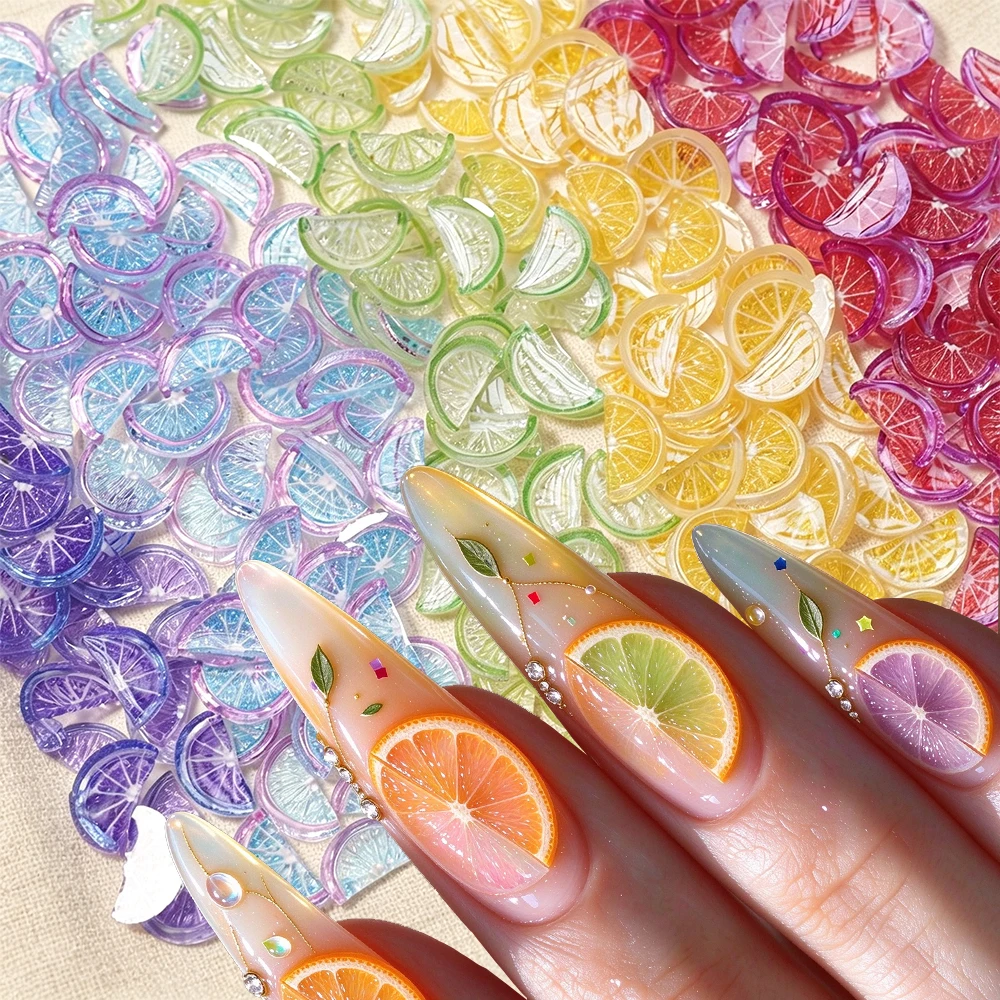 Nail Art Orange - 50 piezas de adornos para uñas