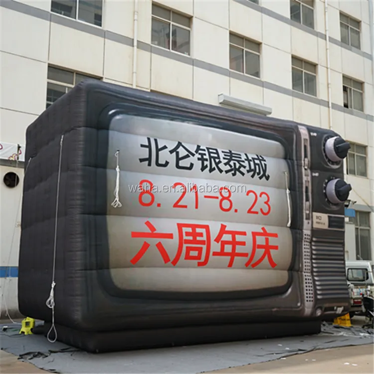 Customized Old Things Inflatable TV television Model For Shopping Mall Decoration Advertising