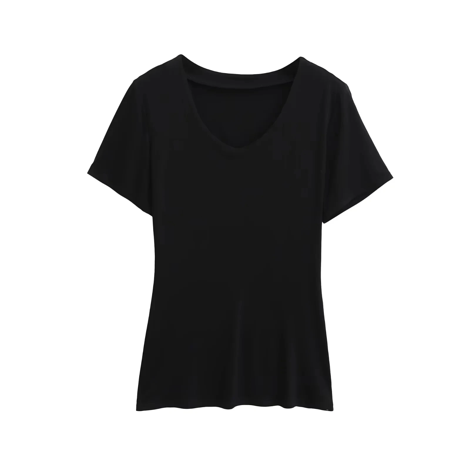 تي شيرت نسائي Pure Desire V-Ne ort Sve تي شيرت صيفي جديد Sle خفيف الوزن وجيد التهوية وقاعدة تنحيف الخصر #4