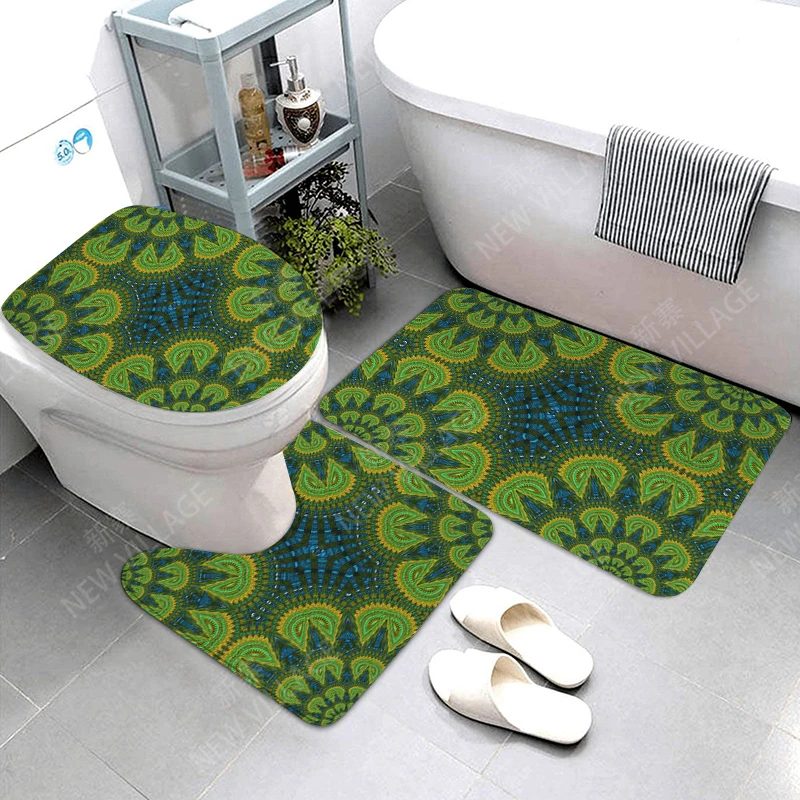 Anti-slip Bath Mats Bathroom Shower Mat Decor Absorbent Foot Mat Entrance Bathtub toilet rug Morocco vintage Persia boho Mandala