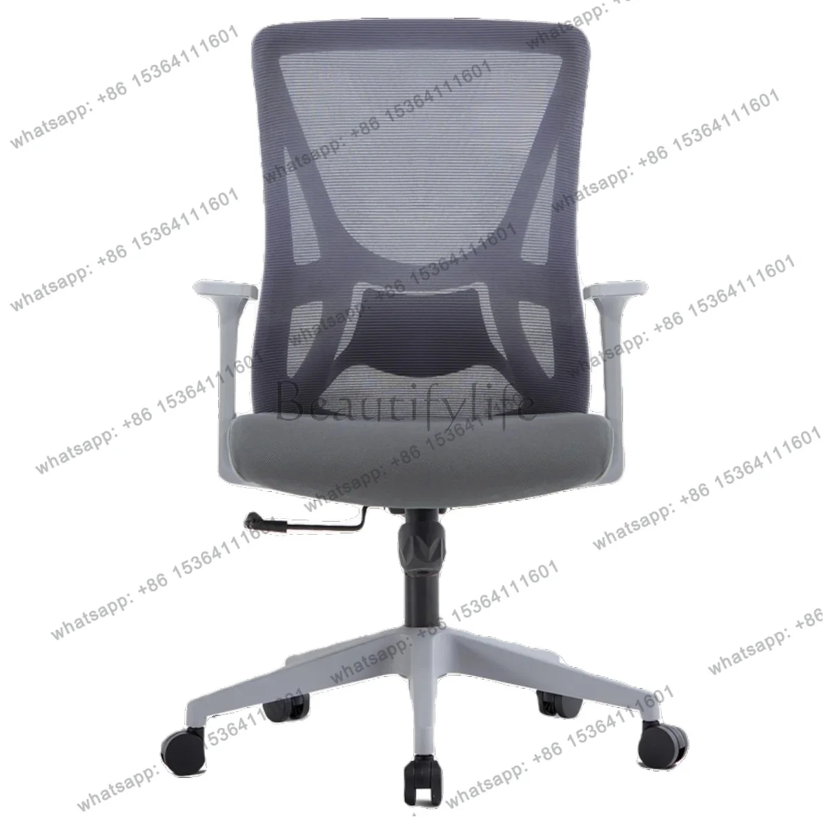 เก้าอี้สำนักงานปรับระดับและยกได้ เก้าอี้คอมพิวเตอร์แบบมีโครงสร้างตาข่ายระบายอากาศพร้อมที่รองเอว