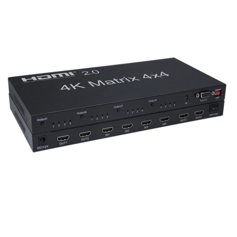 

DTECH DT-7030 18 Гбит/с 4K при 60 Гц 4x4 Матричный видеокоммутатор HDMI V2.0 с ИК RS232