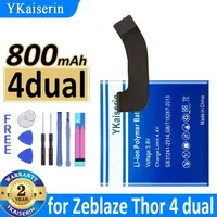 800mAh YKaiserin Battery For Zeblaze thor 5 thor5 4 dual 4Dual Bateria