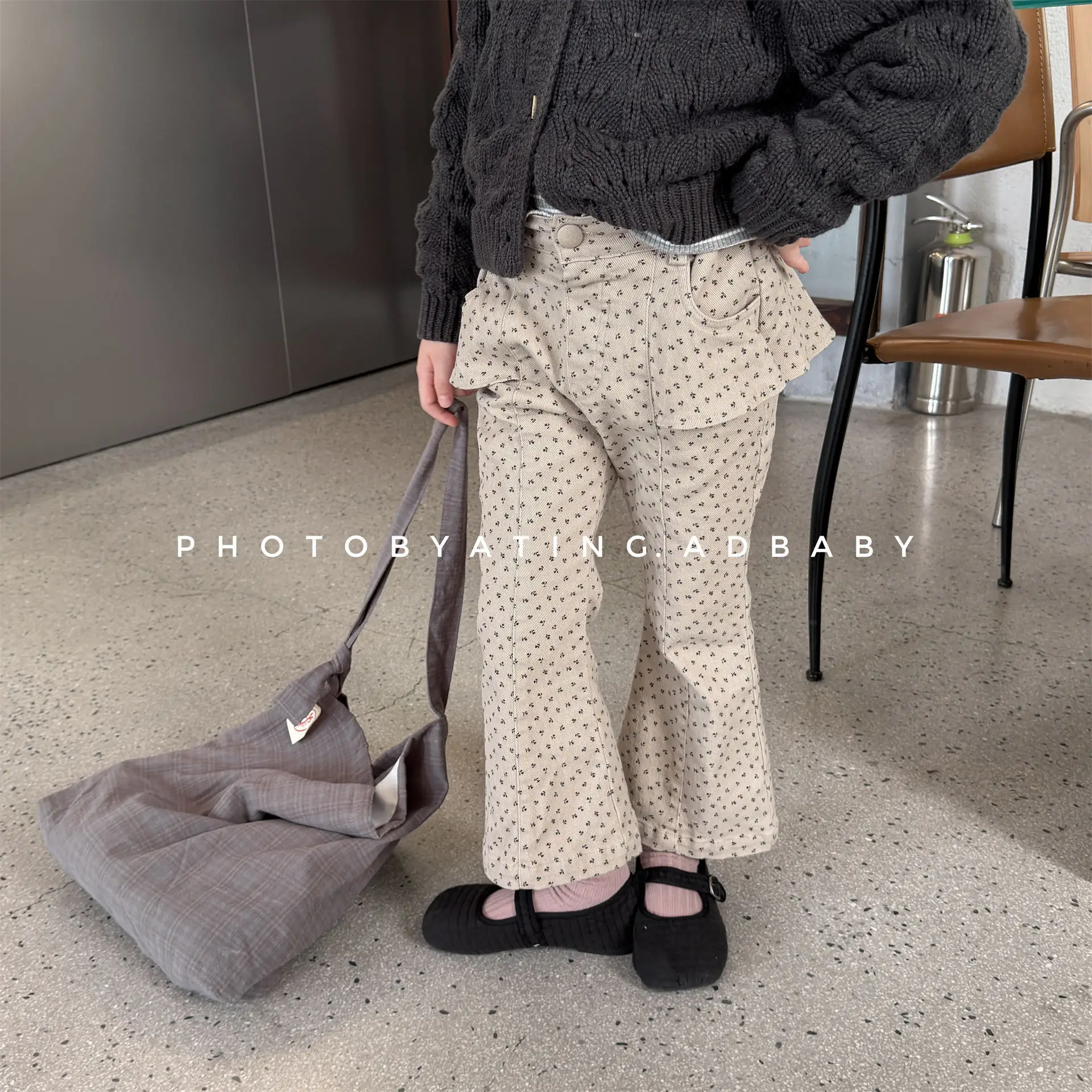 Girls Pants 2026 Spring and Autumn New Children's Clothing Korean Style Girl Baby Foreign Design Feeling Small Lace Flared Pants