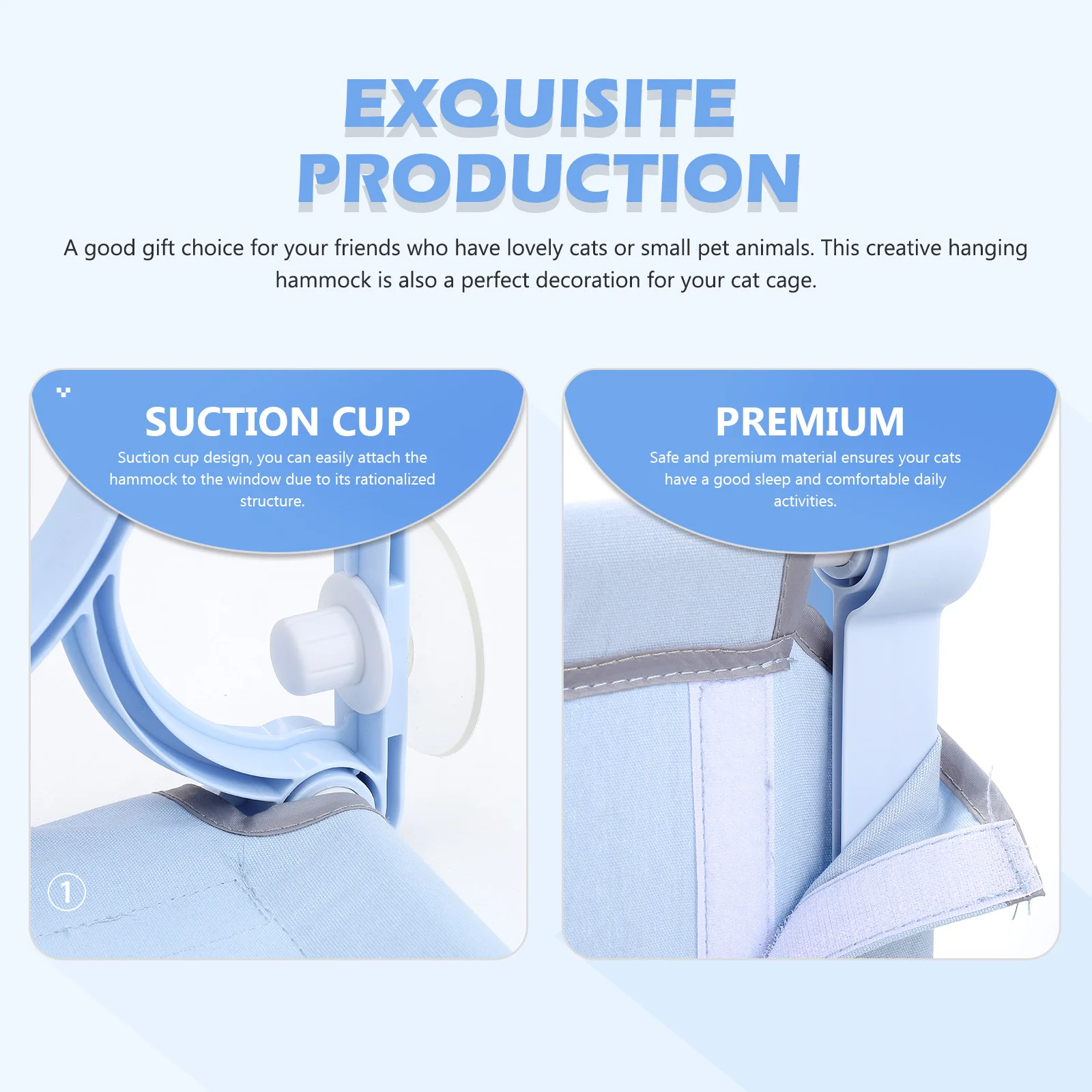 

Cat Bed Lounge Suction Cup Window Mounted Hammock For Cats Safety Material Pet Supply Small Animal Sleeping Spot Cage