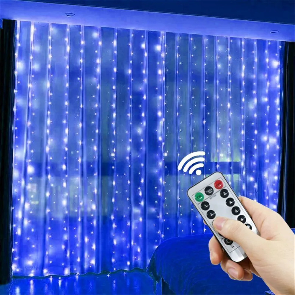 

Светодиодная гирлянда-штора USB для дома, 8 режимов, для свадьбы, Дня святого Валентина, Рамадана, Ид Мубарака