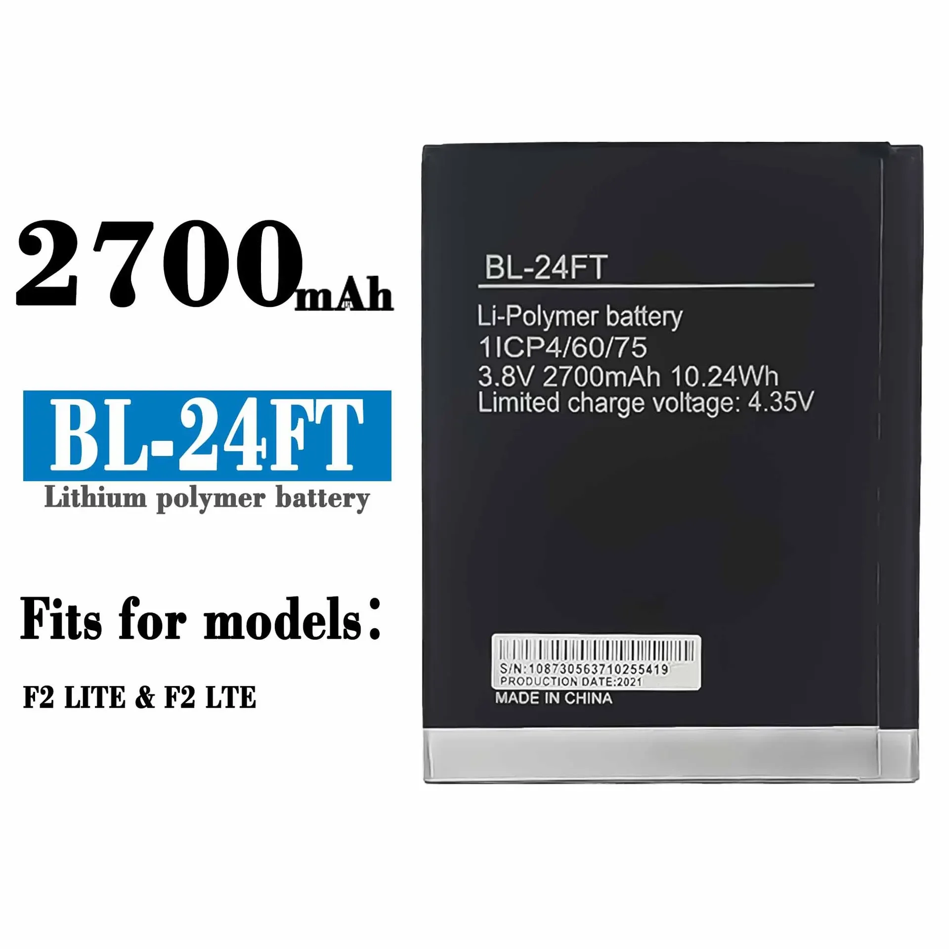 High Quality Mobile Phone Battery For Tecno F2 Lite F2 LTE High Capacity BL-24FT 2700mAh Replacement Battery