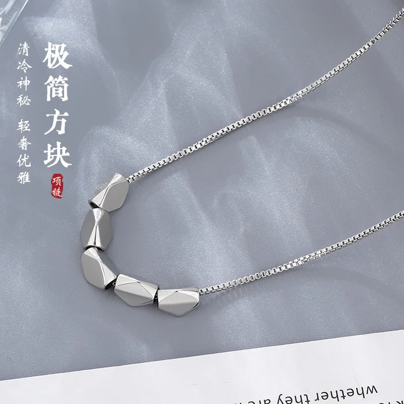 New Popular Literature Millet Grain 925 Sterling Silver Jewelry Small Particles Clavicle Chain Women Exquisite Necklaces  XL267