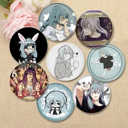 Mahito Tinplate Pin Round Cartoon Snap-in Brooches for Backpack Cothes Accessories Anime Collection Badge Hat Decoration