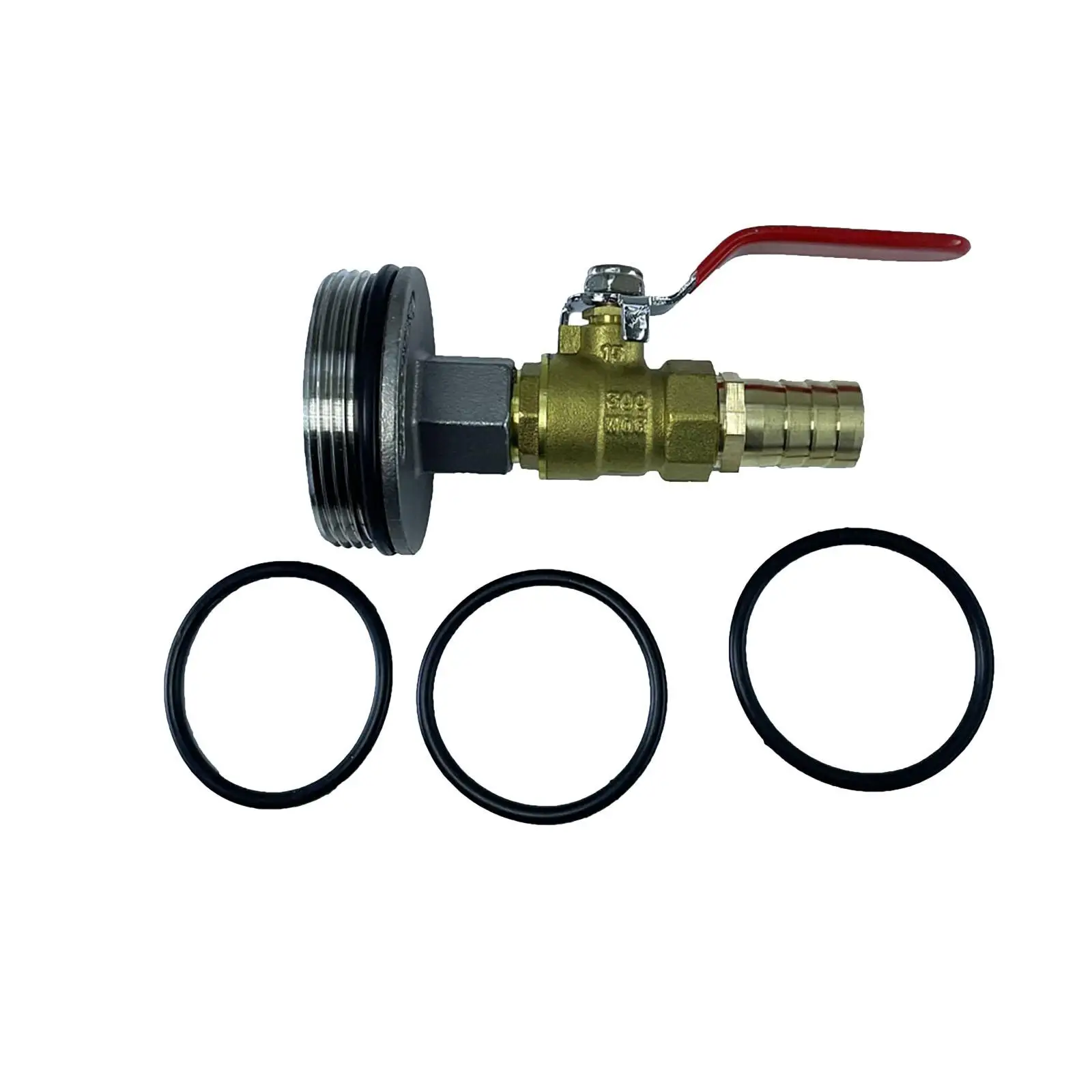 Leakproof Drum Faucet Stainless Steel 2 Inch G2 Thread for 55 Gallon Barrel and IBC Tank Adapter Spigot