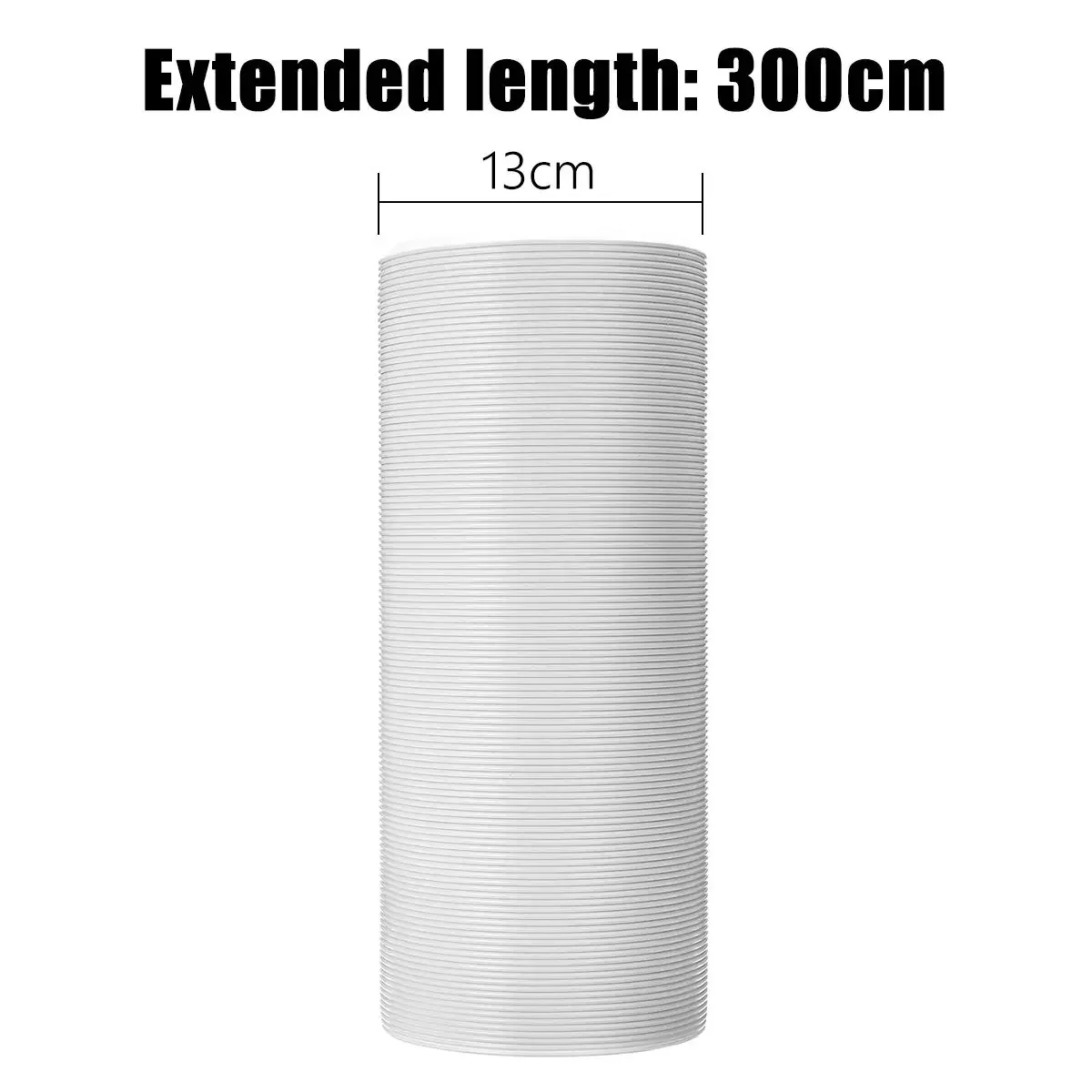 300cm Exhaust Pipe Flexible Air Conditioner Exhaust Pipe Vent Hose Duct Outlet 130mm Ventilation Duct Air Conditioner Vent Hose