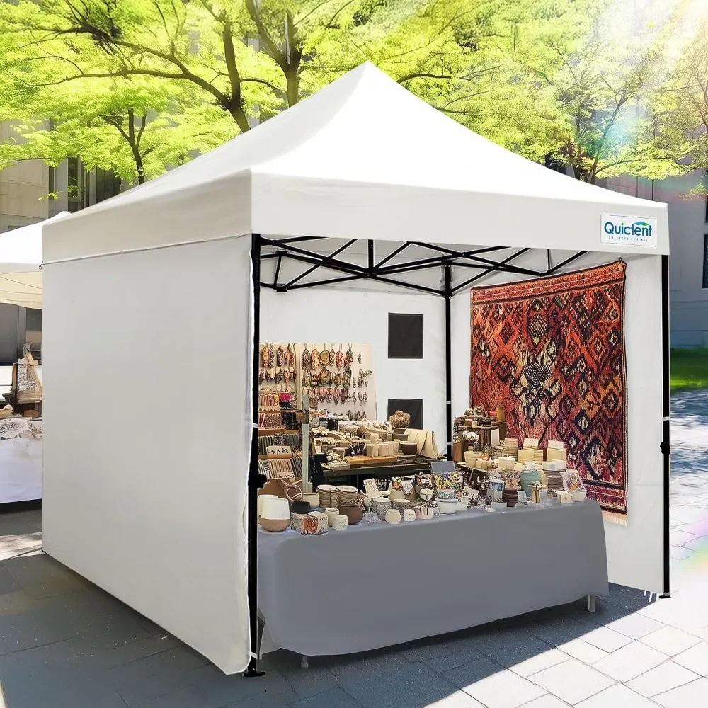 

10'x10' Heavy Duty Pop-Up Canopy with Sidewalls – Commercial-Grade Instant Shelter & Wheeled Carry Bag for Outdoor Use